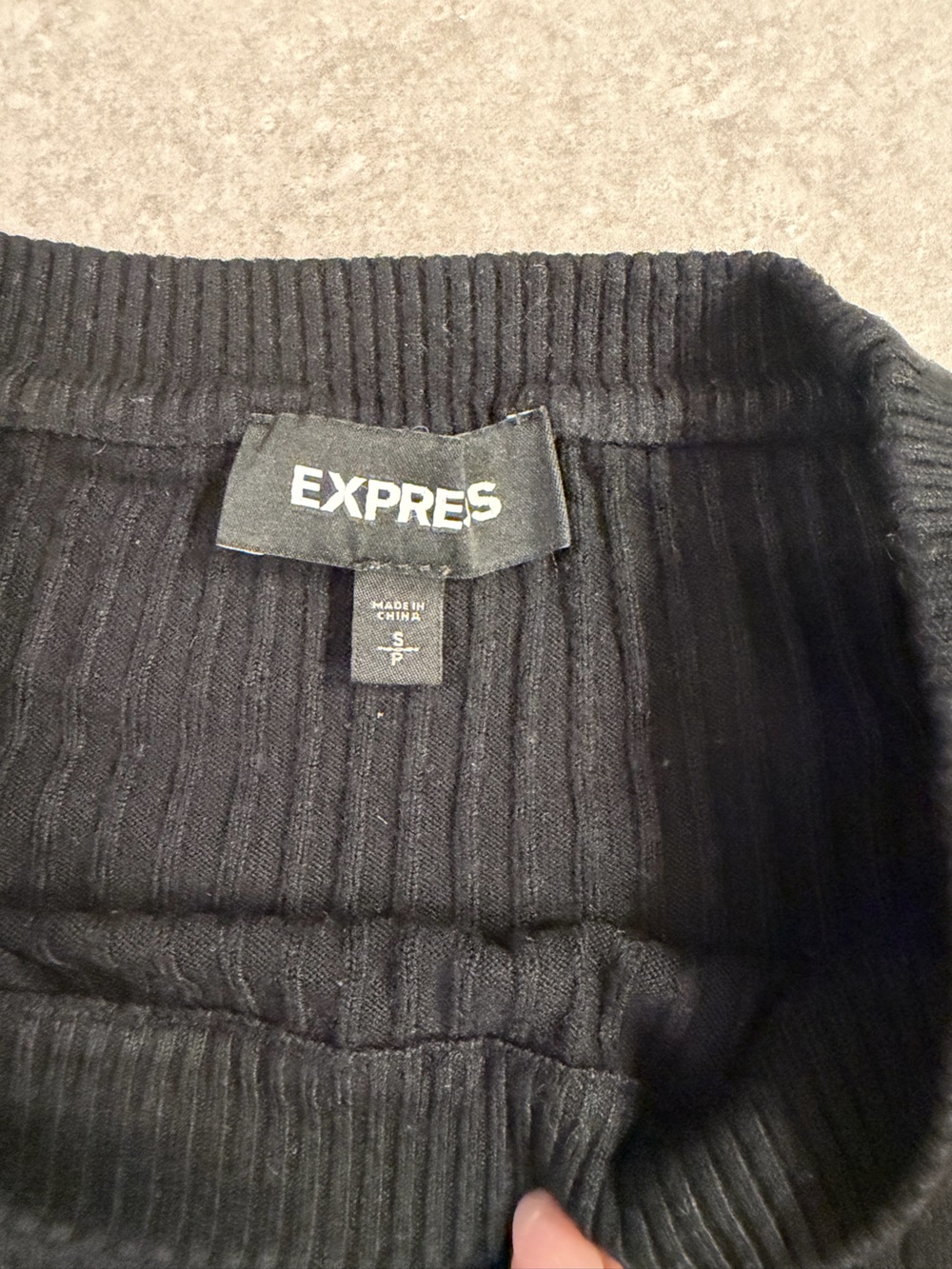 Express Black Ribbed Crewneck Sweater - Picture 2 of 2
